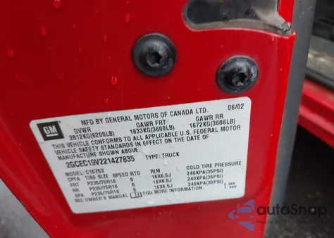 2002 Chevrolet Silverado 1500 Ls from USA, damaged, VIN 2GCEC19V221427835